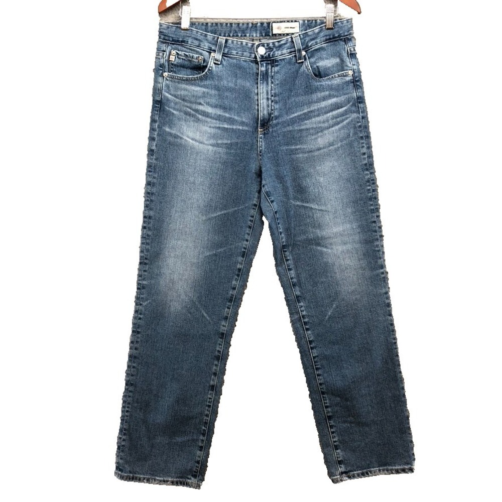 AG‎ Jeans AG-ED Denim Saige High Rise Straight Jeans Womens 32 14 Blue Classic